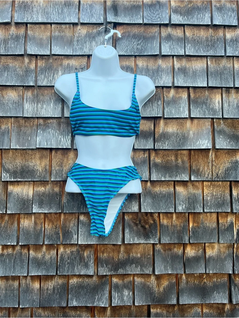 Blue Stripe Bikini Set – Size S – NWOT